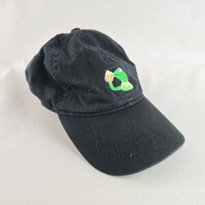 Kermit Meme Hat Adjustable Black Strap Baseball Cap Embroidered Tea Sipping